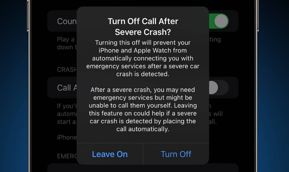 海宁苹果14维修分享 iPhone 14 和 Apple Watch 上关闭崩溃检测 